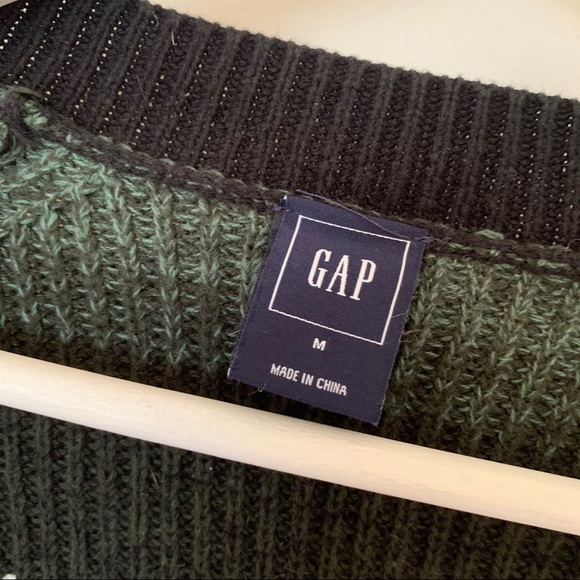 GAP green and black striped cardigan - Picture 4 of 4